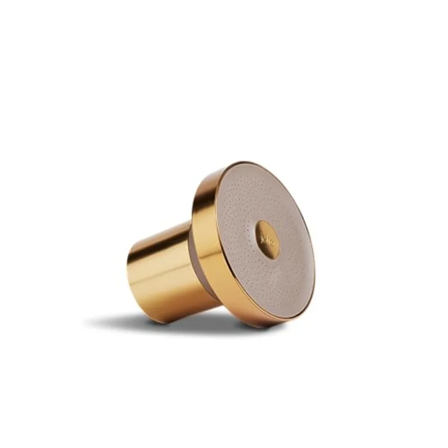 High Pressure Showerhead with Filter System for Hair and Skincare Routine, Gold Finish, Stainless Steel and ABS Plastic