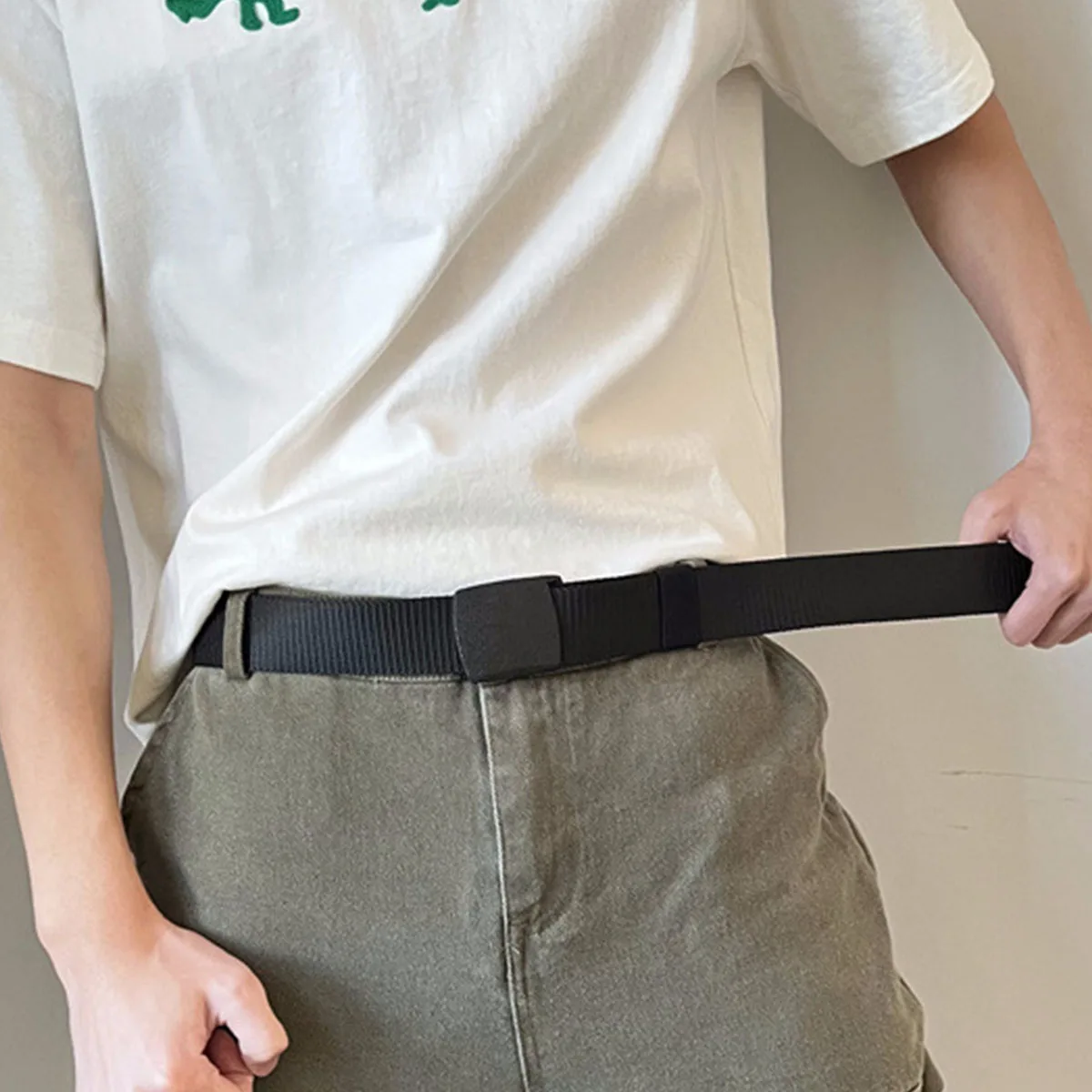 

Мужской нейлоновый ремень из ткани с пластиковой пряжкой, без металлических элементов, для активного отдыха и походов, 1 шт.