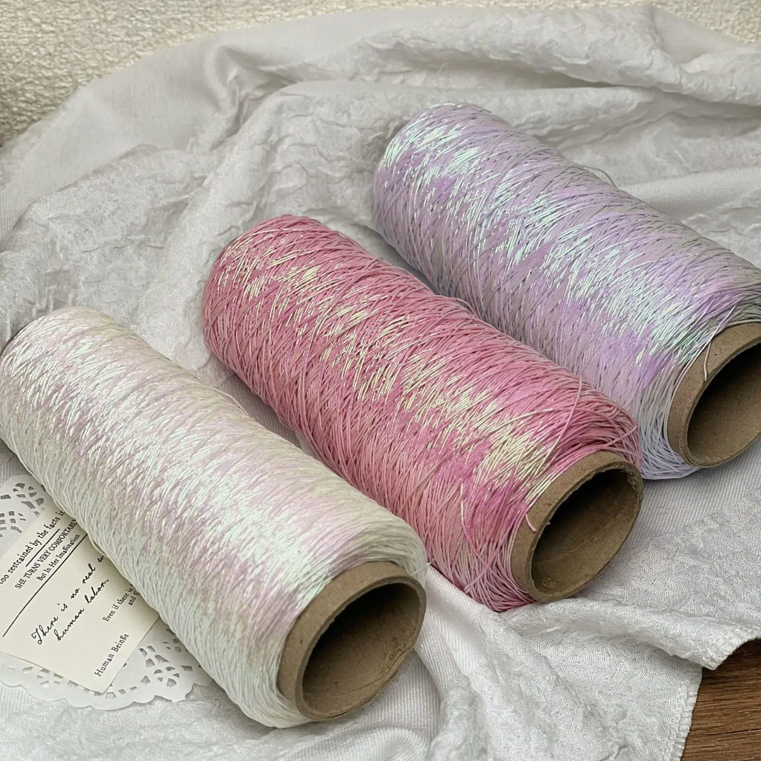 

200g Beautiful Shiny Linen Gold Silver Silk Yarn Crochet Hand Knitting Fine Thin Sewing Thread for Summer Cool Cardigan Cape