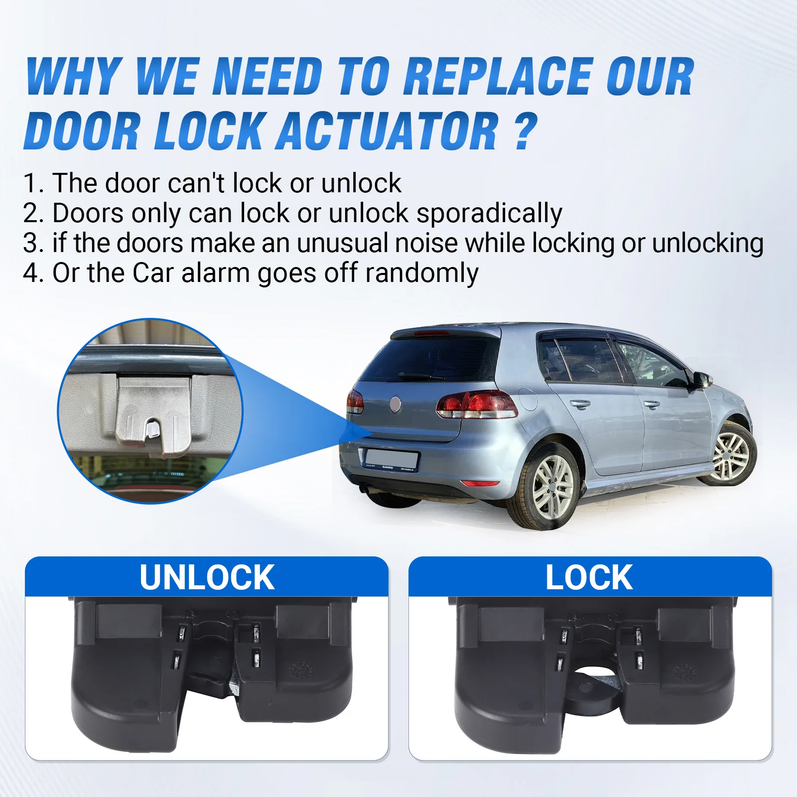 Zamek klapy bagażnika 5K0827505A 1K6827505E 5M0827505E 1P0827505D do VW Golf Mk5 Mk6 Passat B6 B7 Polo Tiguan 1T0827505H 1T0827505F