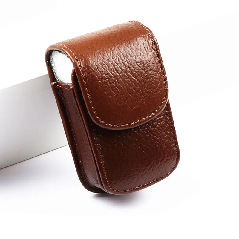 Classic Belt Wearable PU Glasses Case Men Portable Leather Folding Glasses Storage Box Women