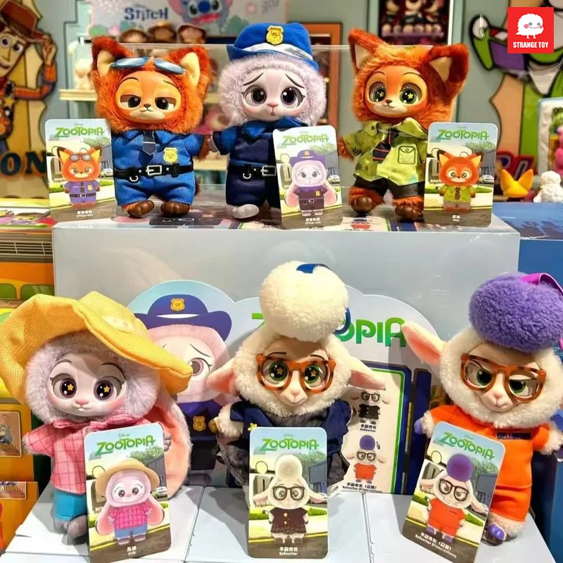 

Zootopia слепая коробка, загадочная фигурка, милая экшн-кукла Ника Джуди, плюшевая виниловая игрушка для любителей мультфильмов и коллекционеров аниме
