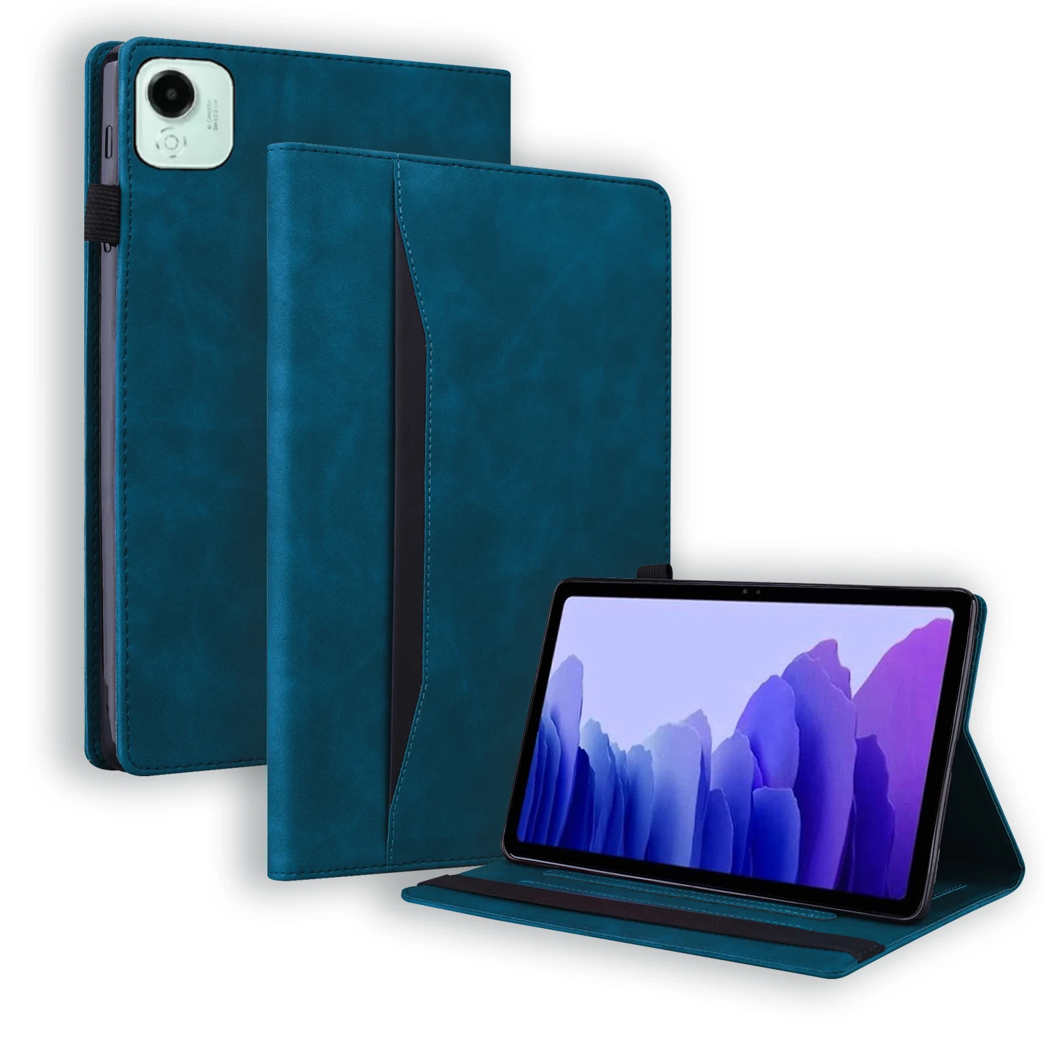 

For Honor Pad X9a / X9 Pro Case PU Leather Protective Folio Tablet Cover with Card Holder - Blue