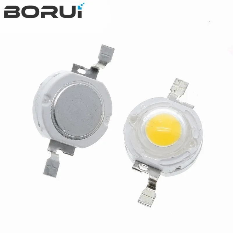 Bombilla led IC SMD de 1W, 3W, 100-120LM, luz de día, Blanco cálido, alta potencia, 1W, lote de 10 unidades