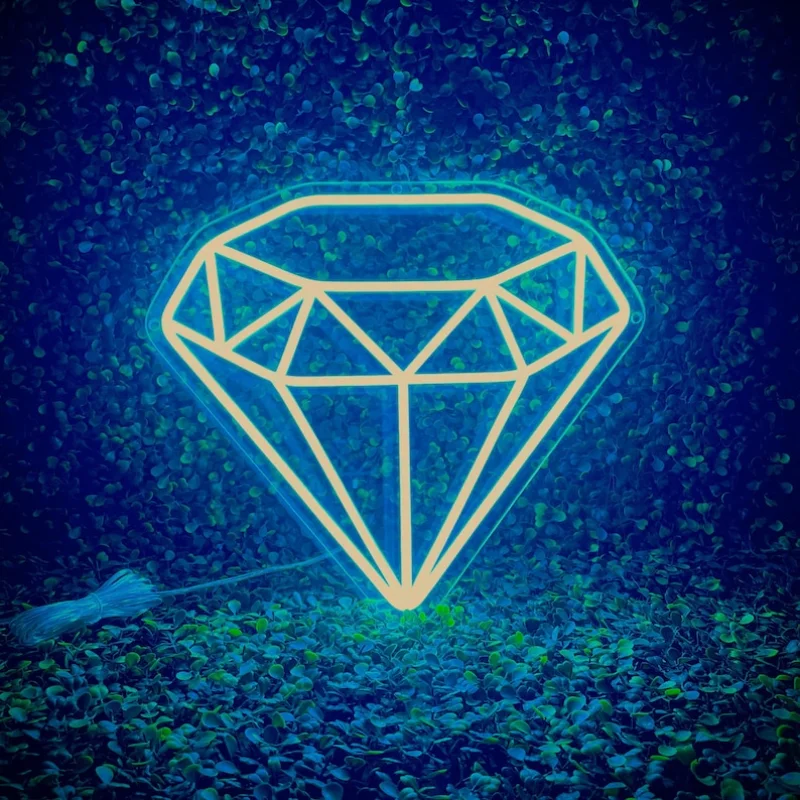 Diamond Neon Sign LED Neon Lig - Party Games Shop ulasan dan harga