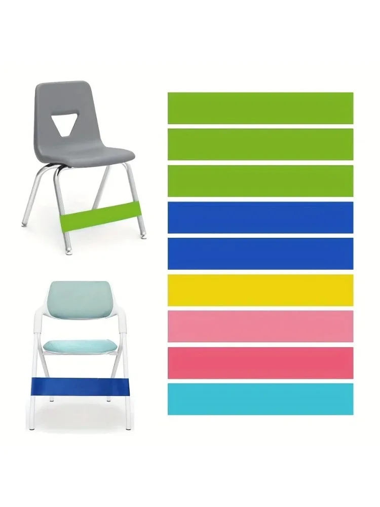 Bande de tension élastique pour pieds irritables, bande anti-stress pour pieds de chaise de classe, adaptée aux salles de classe et au bureau, 1 pièce