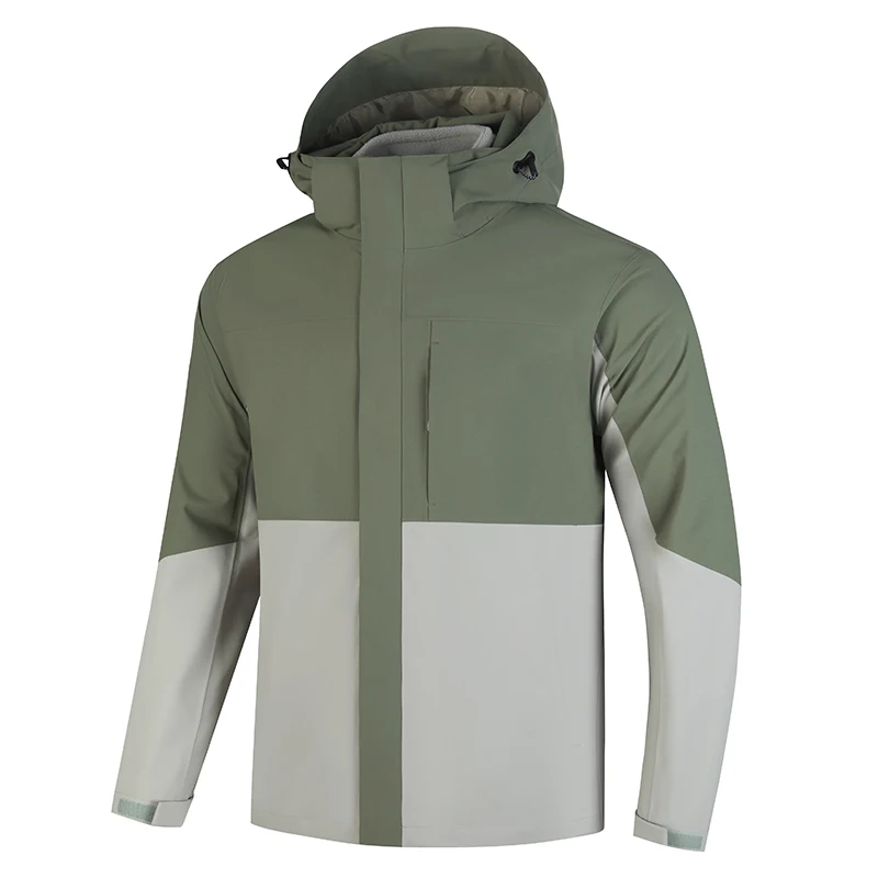 

Новая мужская пуховая куртка 3-в-1 для активного отдыха, осенне-зимняя, для альпинизма, модный дизайн с цветовыми блоками, приталенный крой, на молнии