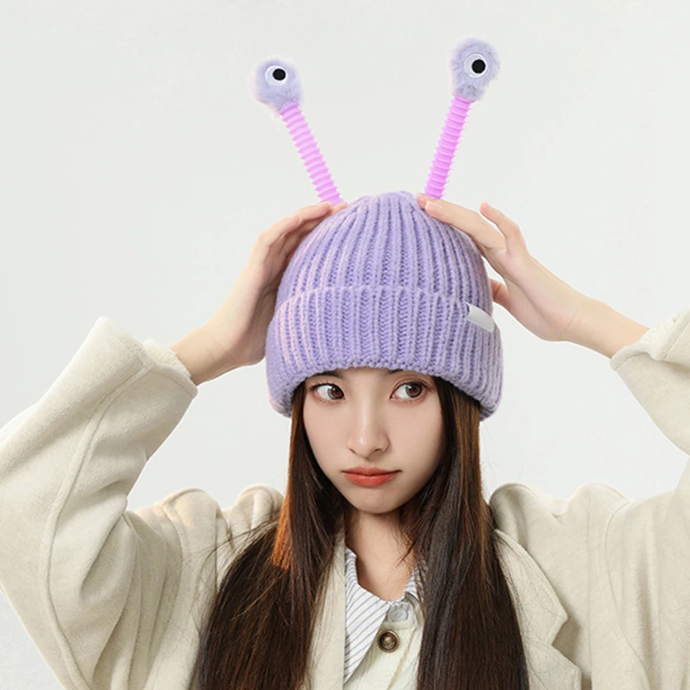 Novelty Beanie Hats Kids Beanie Hat Lighting Funny Knit Hat With Tentacles Funny Knit Hat Comfortable Soft Winter Headwear