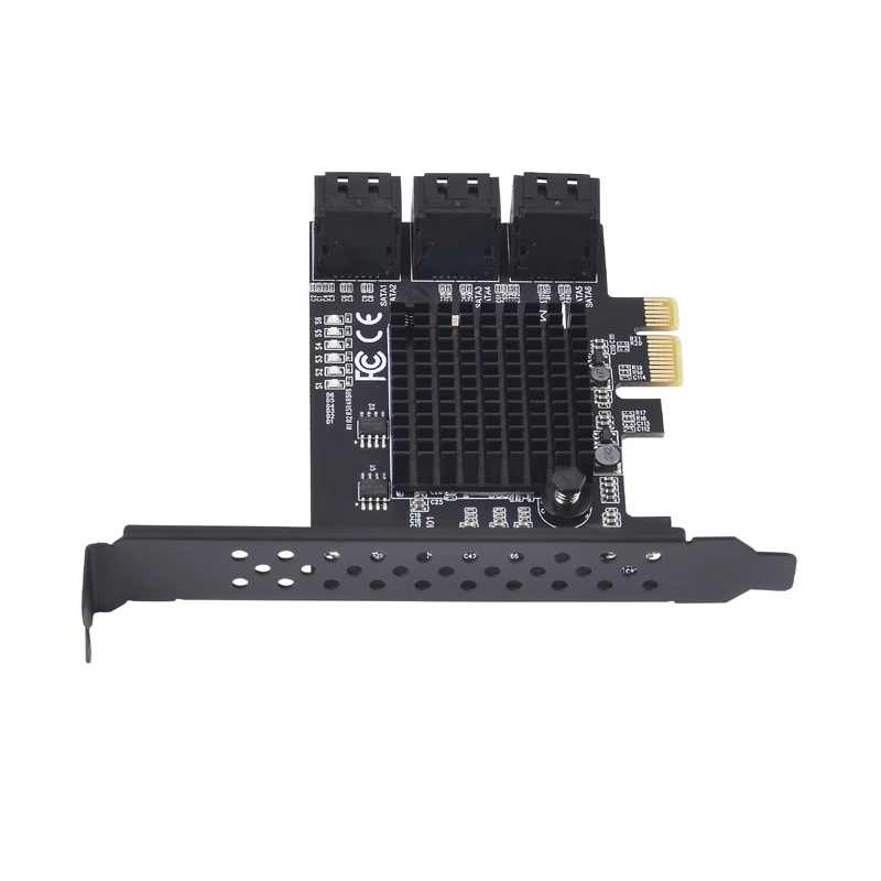 Imagem -05 - Portas Pcie Sata 3.0 Cartão Pci Express Sata3 Cartão Controlador 6gbps Adaptador Interno Conversor Pci Sata 3.0 Cartão de Expansão Riser 6