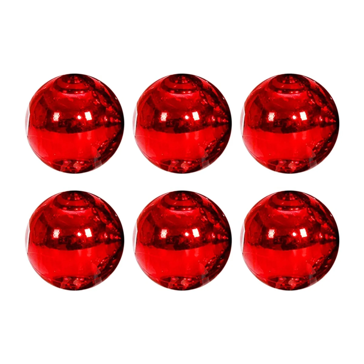 BAAU 8cm 6Pcs Light Christmas Ball Christmas Tree Decorative Pendant Window Roof Shopping Pendant Pendant,Red