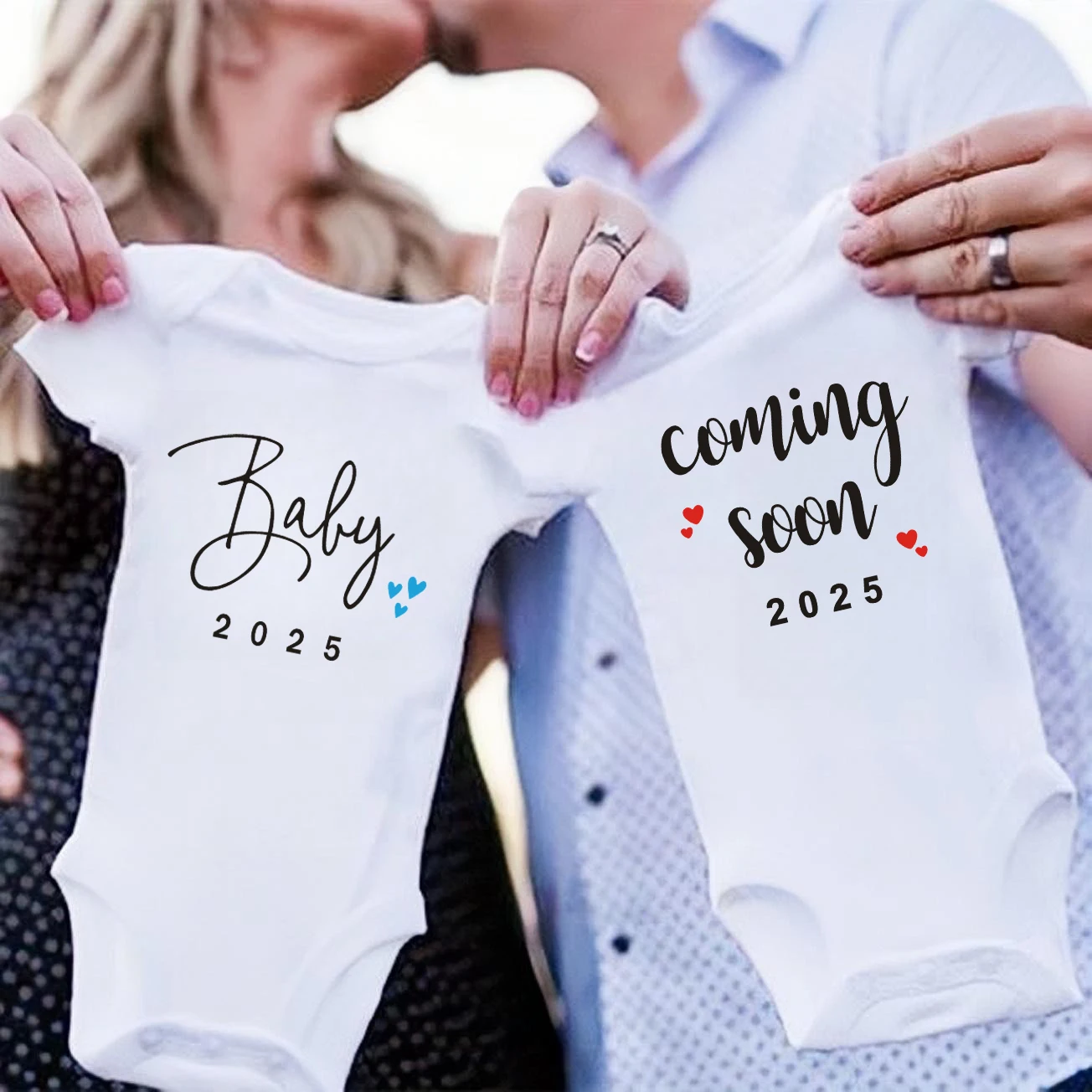 

Baby Announcement Coming Soon 2025 Newborn Baby Bodysuits Summer Boys Girls Romper Body Pregnancy Reveal Clothes