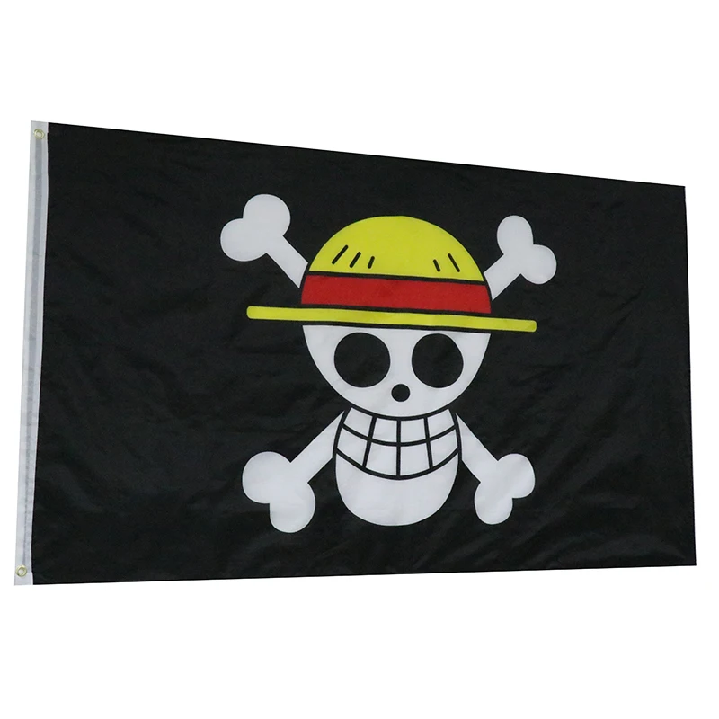 

Anime One Piece Monkey D Luffy Skull Flag THOUSAND SUNNY Pirate Ship Flag Sailing Adventure Flag Home Decoration Flag 90x150cm