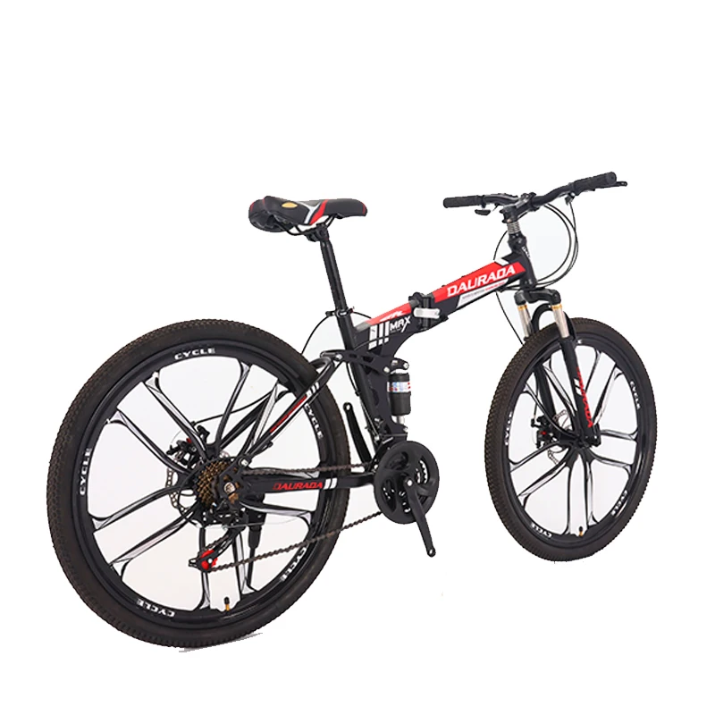 Factory wholesale foldable cycle 26 inch 21 speed folding bike adult / folding mountain bike / carbon steel mtb bicyclecustom