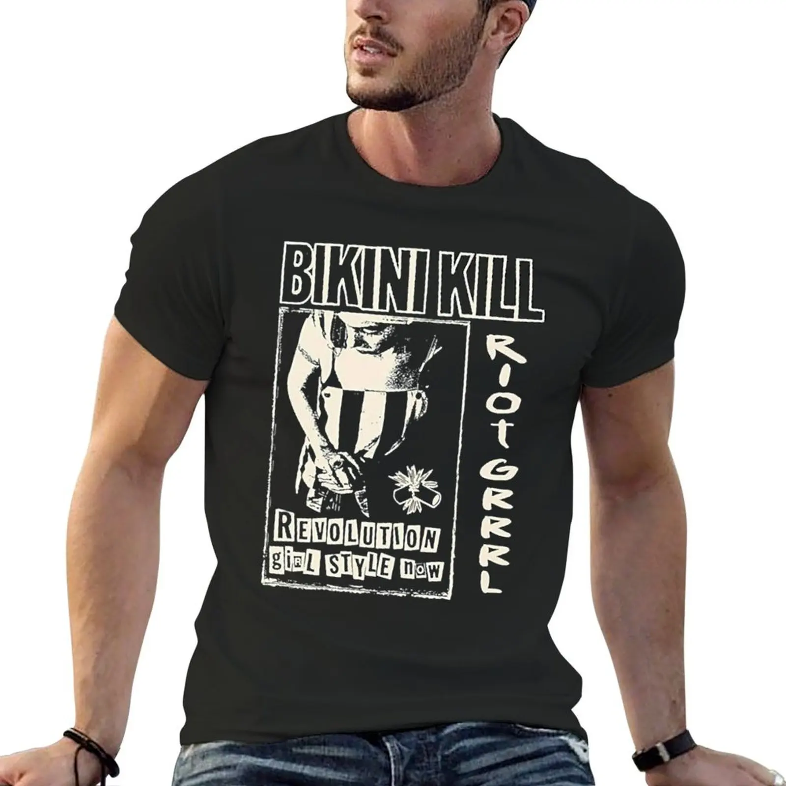 

Bikini Kill T-Shirt blanks vintage graphic tee graphic shirts Men's cotton t-shirt