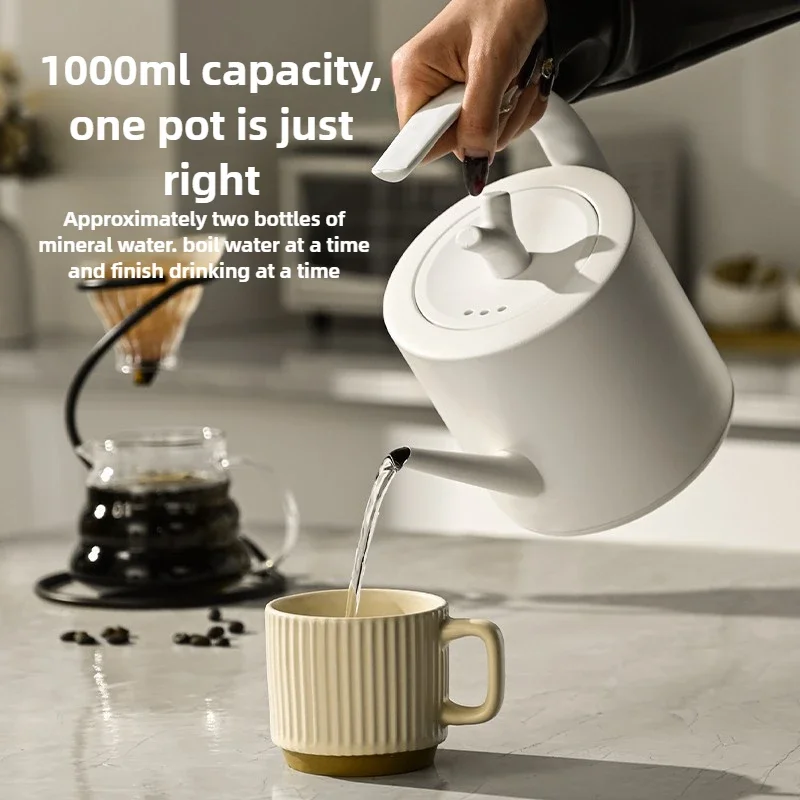 1000W Elektrischer Schwanenhals-Wasserkocher 1000ml 304 Edelstahl Kaffeekanne Intelligente Konstanttemperatur LED-Anzeige für Kaffee und Tee – Detail 5