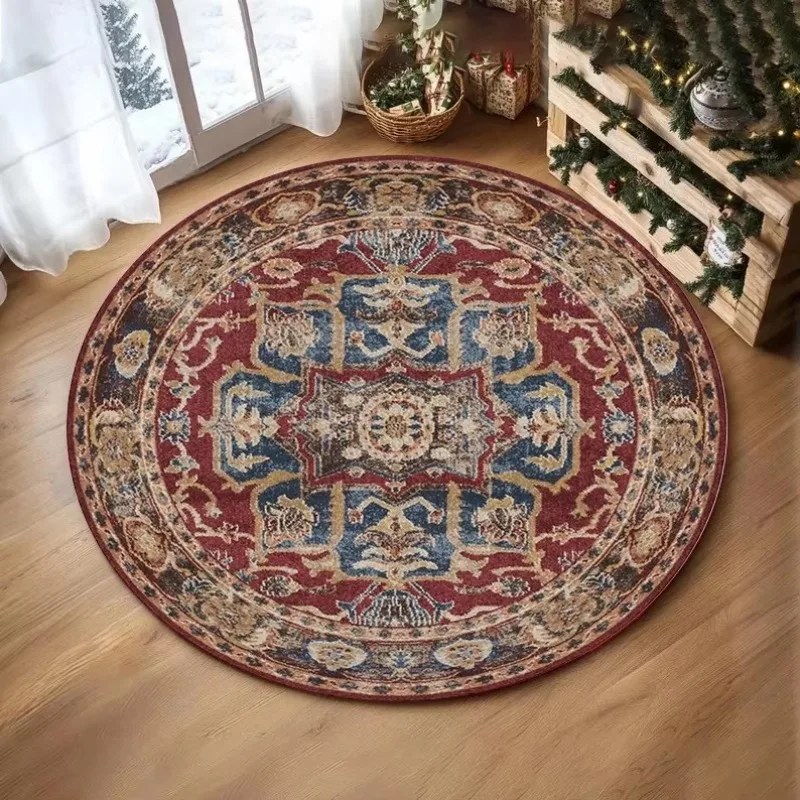 Trendy Persian print Round Rug Living Room Sofa Rug Home Decor Bedroom Soft Rug Lounge Room Coffee table Yoga Mat Chair Mats