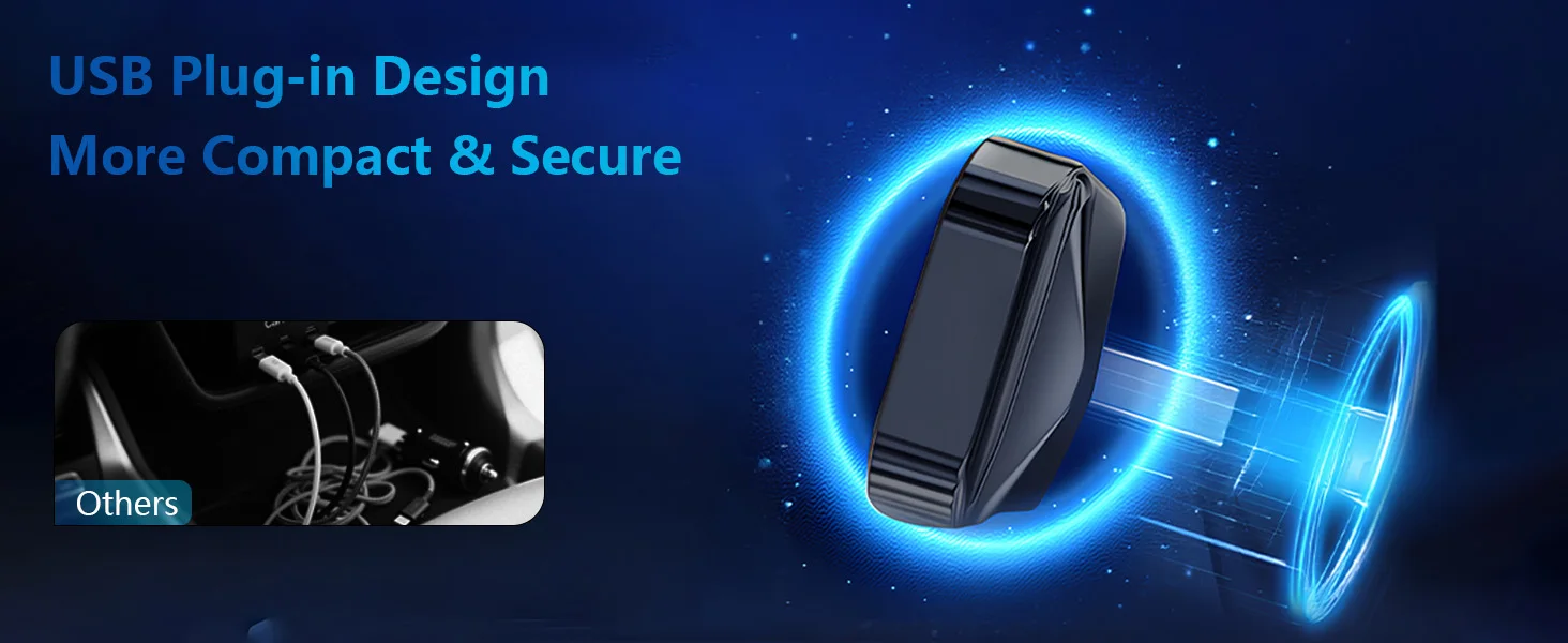 2-in-1 Kabelloser CarPlay & Android Auto Adapter, Plug & Play CarPlay Dongle Verwandelt Kabelgebunden in Kabellos, Schnelle Automatische Verbindung – Detail 8