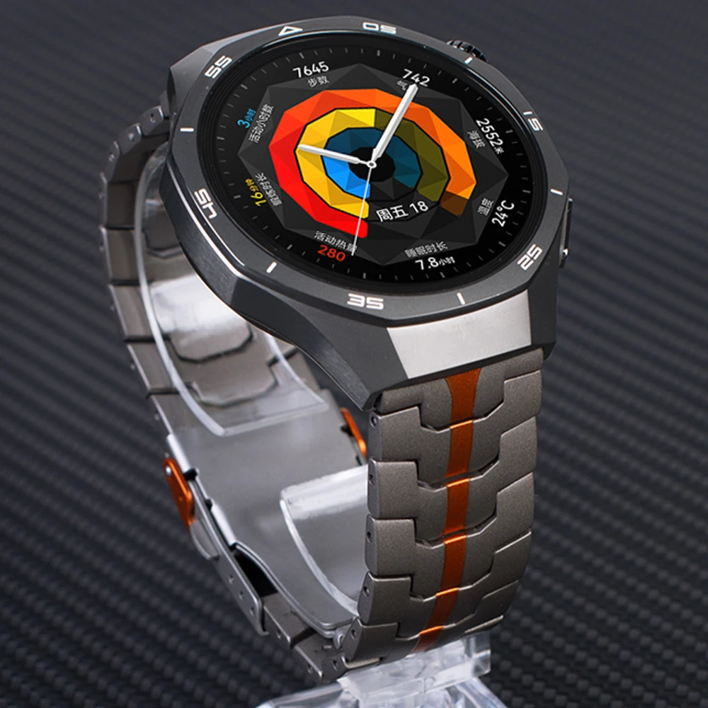 Correa de Metal de titanio, correa de reloj inteligente de 22mm para Huawei GT5 46mm GT4 HUAWEI Watch 4 Pro, pulsera de repuesto definitiva