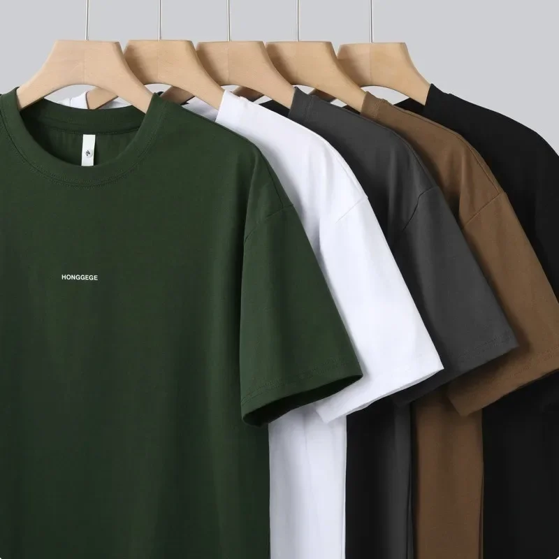 All-match Letter Printing for Men and Women T-shirts for Summer Comfortable and Simple Clean Round Neck Short-sleeved Top