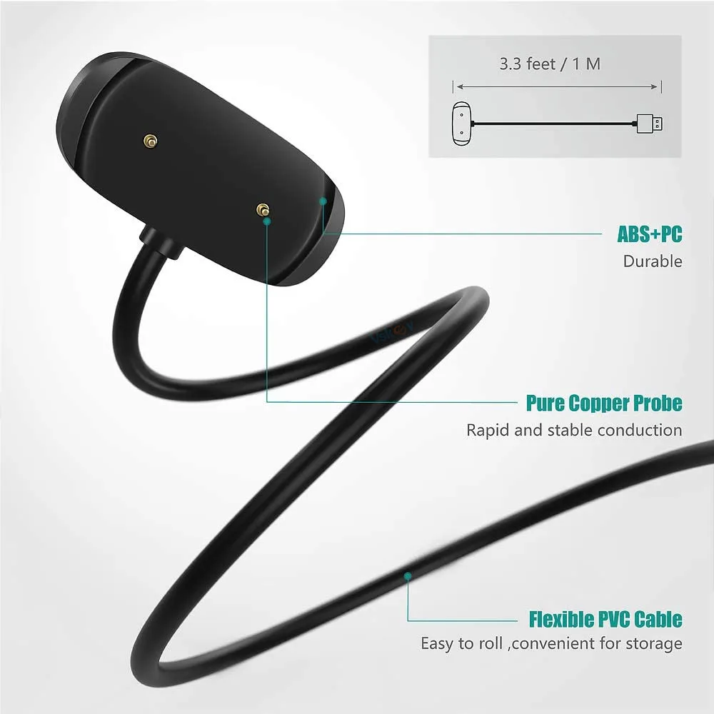 スマートウォッチ用USB充電コード,充電ケーブル,充電コード,Amazfit Active edge,t-rex pro,gts2,gtr2,gts 4 mini,bip5,3,u,pop pro,10個