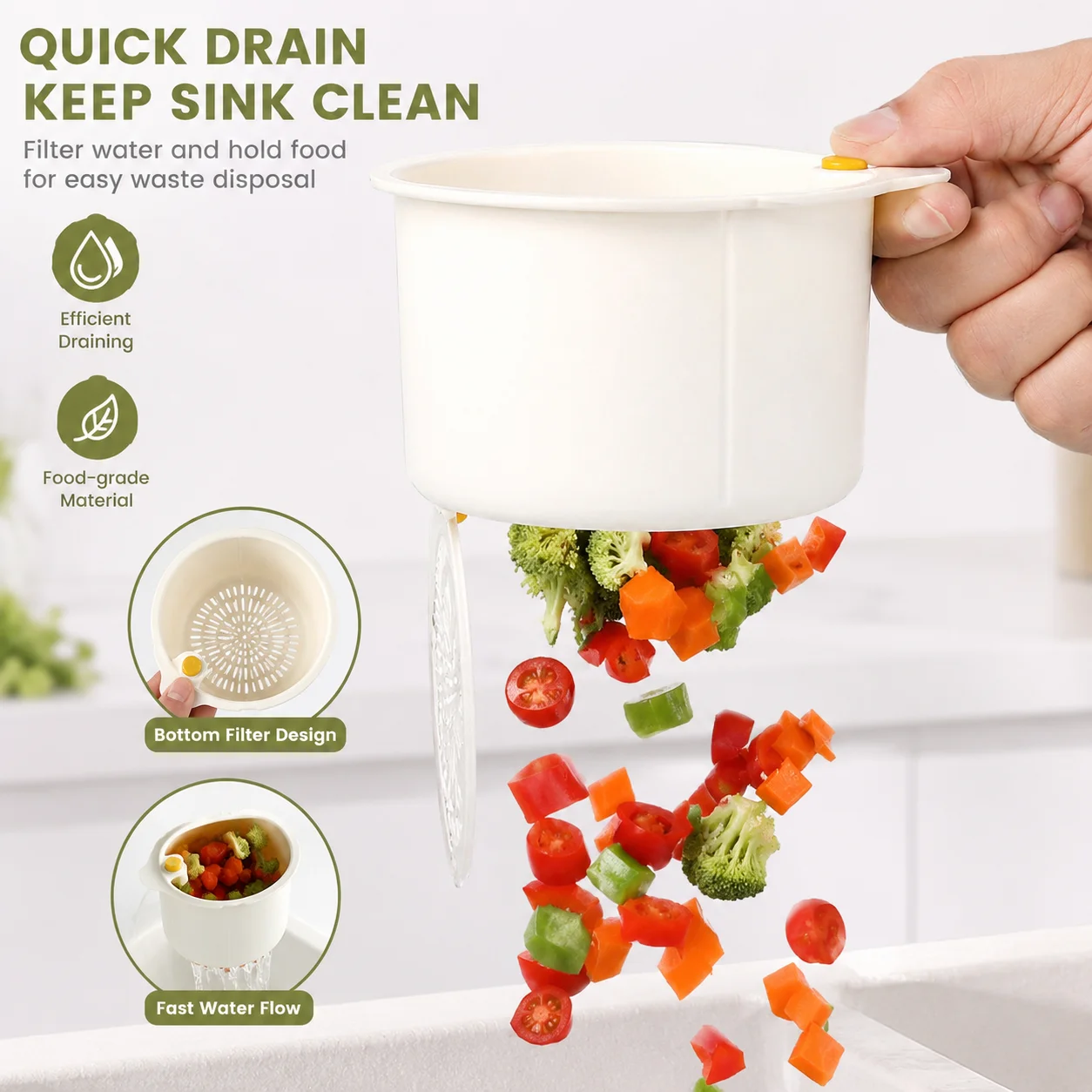 Kitchen Sink Garbage Strainer - đánh giá và giá Commercial Kitchen Bin