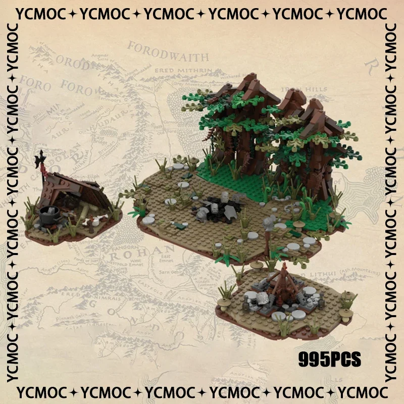 

Конструктор YcMoc из серии фильмов, средневековые времена, возле Fangorn, технологическая модель, конструктор «сделай сам», замок, уличный вид, детская игрушка