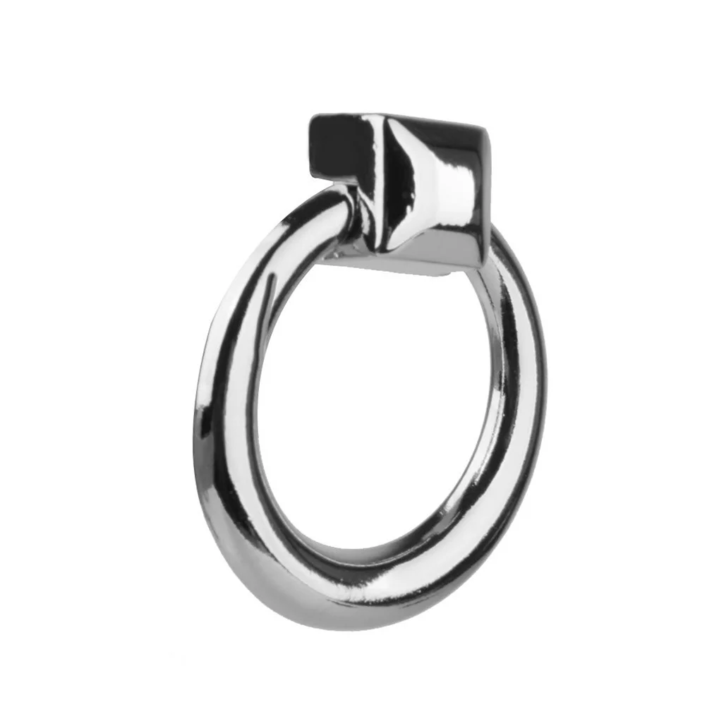 

10pcs Circular Drawer Pull Handle Silver Modern Design For Cabinet Wardrobe Cupboard Bin Storage Organizer Ring Knob