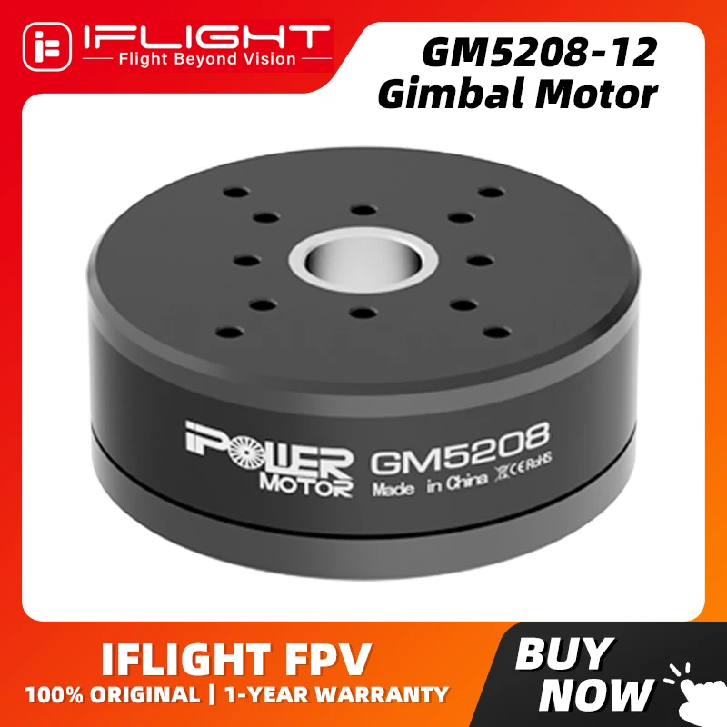 iFlight iPower GM5208-12 GM5208-24 Brushless Gimbal Motor 12.6mm Shaft UAV pod - image 1 of 6