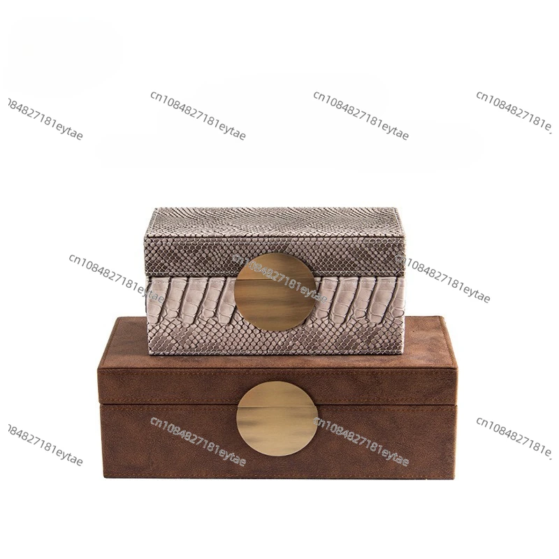 

Шкатулка для украшений с узором под змеиную кожу, кожаная, ручной работы, с металлическим замком, декор для рабочего стола