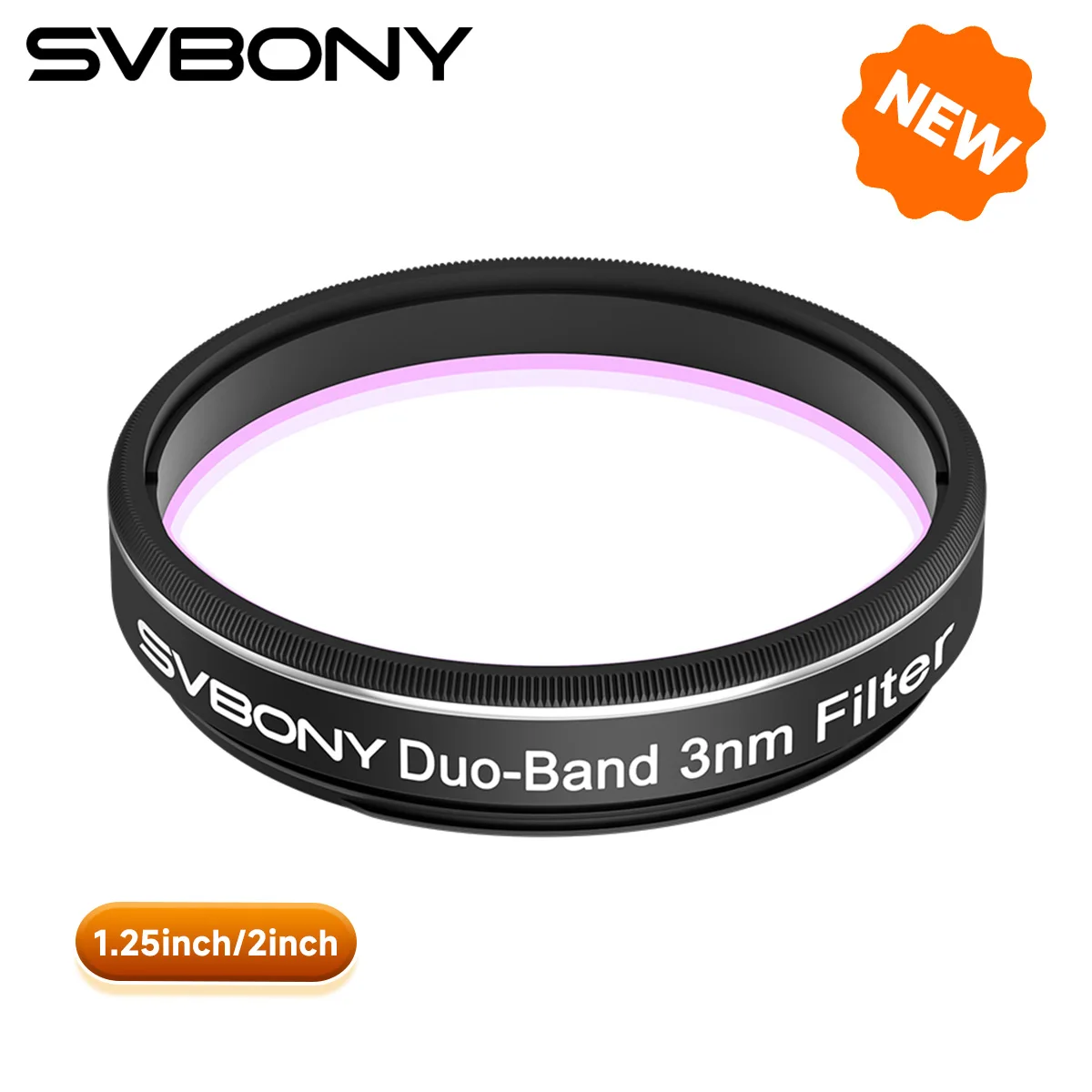 Filtro de telescópio Svbony SV220, H-Alpha e OIII, filtro de nebulosa de banda dupla de 3 nm de 1,25 polegadas/2 polegadas para astrofotografia