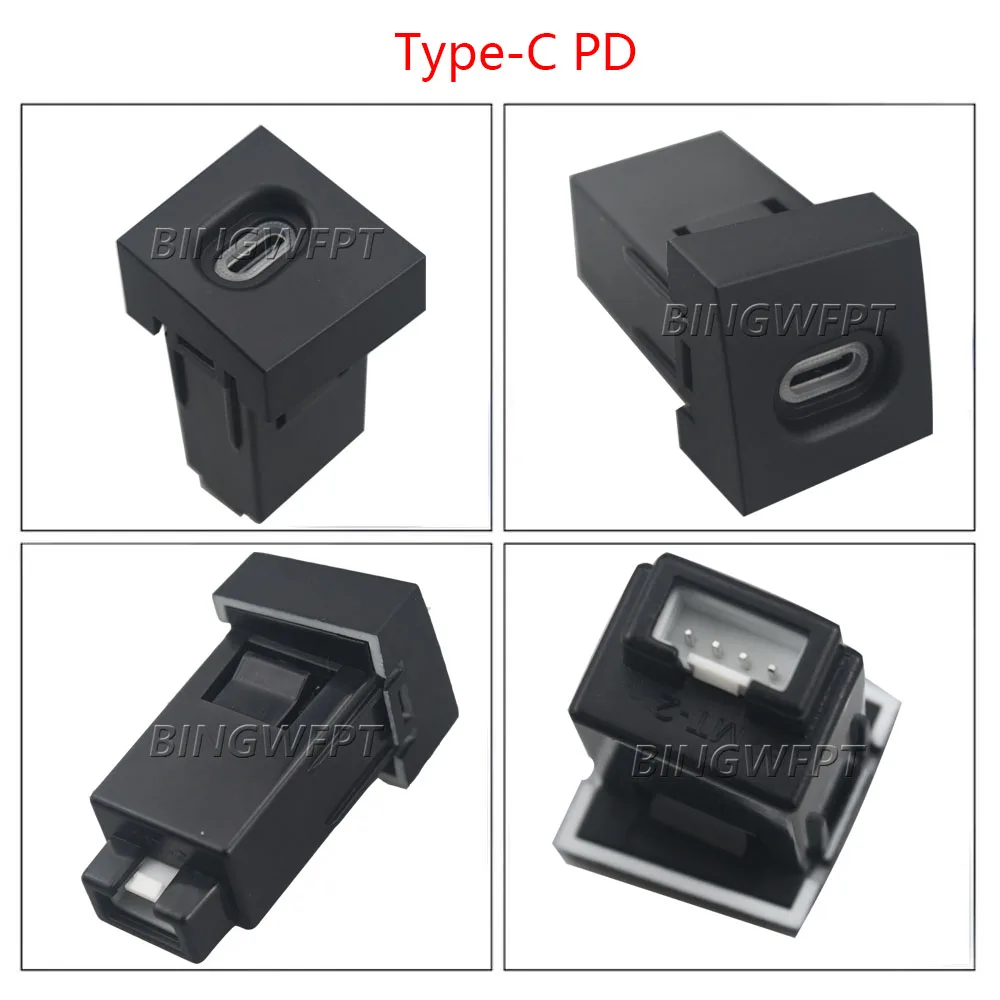 New For Volkswagen Magotan B6 2007-2011 CC 2011-2012 Car Quick Charger Red Light Type-C PD USB Interface Socket - view 5