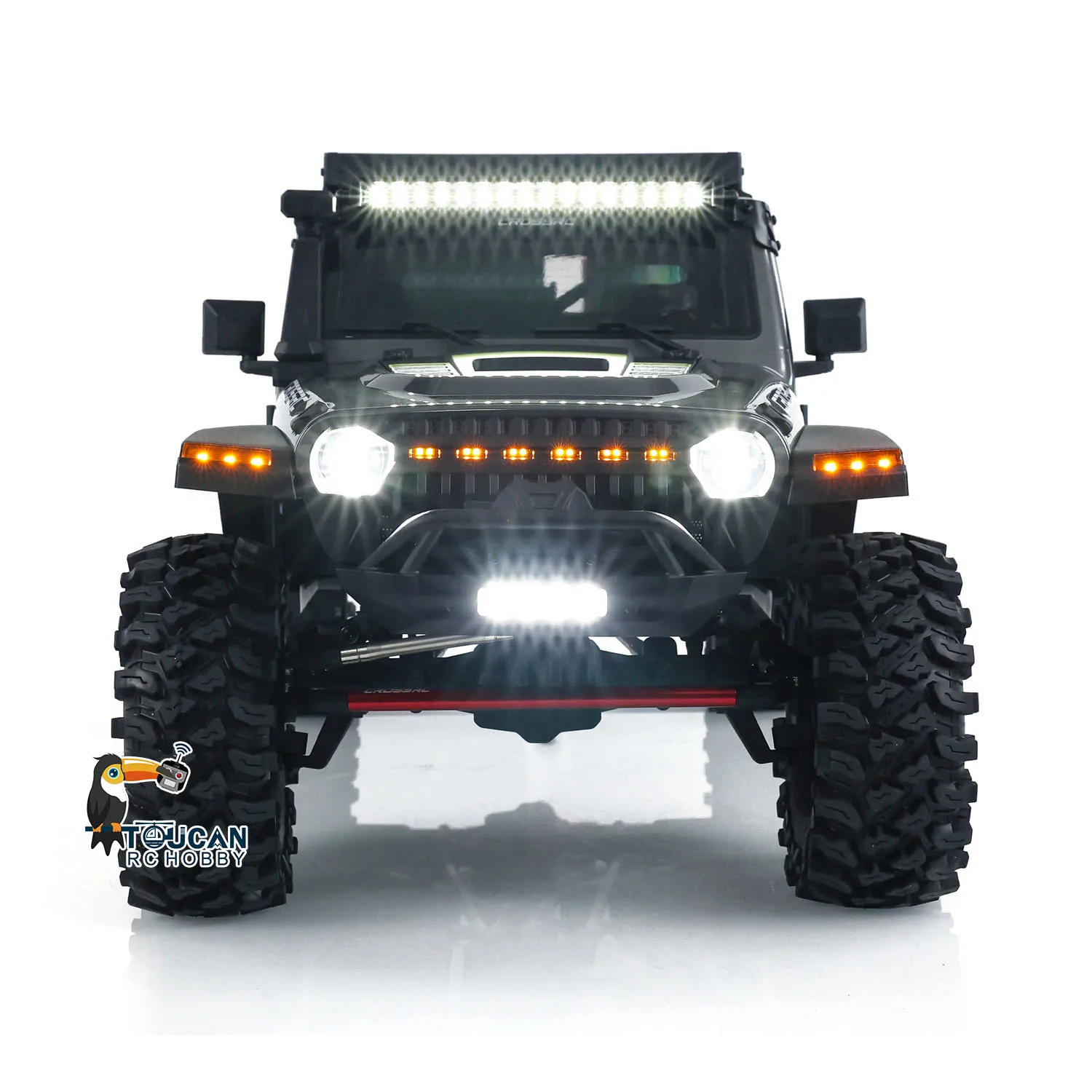 CORSSRC EMO X4 RC Crawler 1/8 4WD RC Off Road 4X4 Lights System Motor 2-Speed Boys Toys Remote Control Cars Model pojazdu