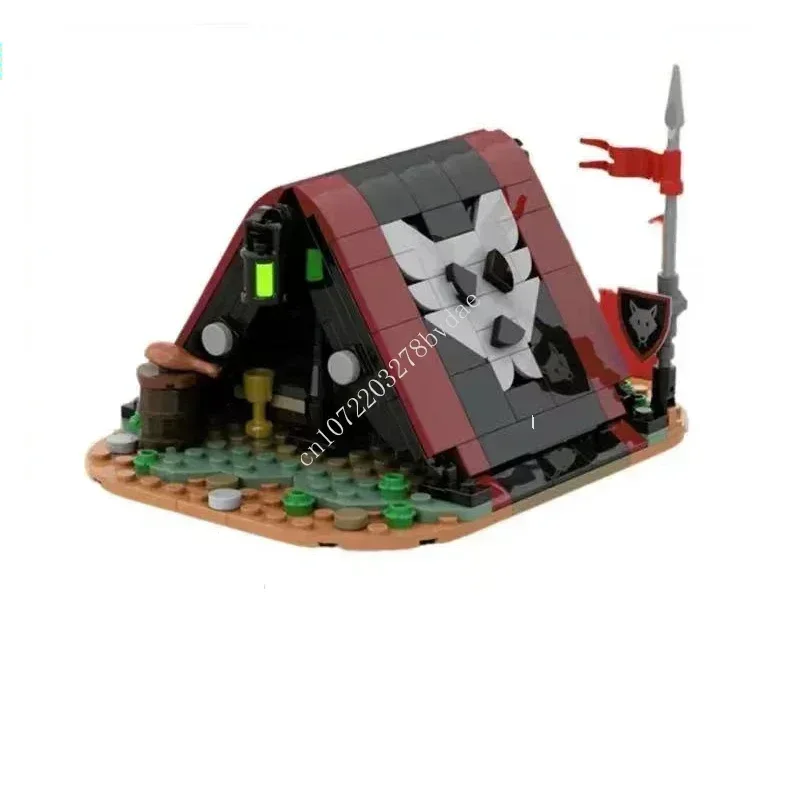 230PCS MOC Medieval Castle Wolfpacks Bandit Tent Puzzles Creative DIYAssembly Birthday Toys Christmas Gifts for Kids Ages