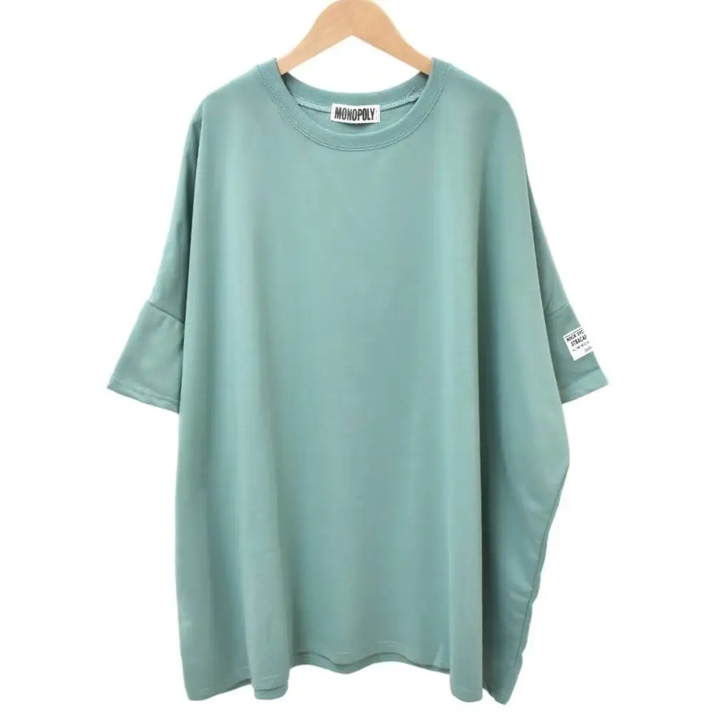 Übergrößes T-Shirt für Erwachsene, Locker Sitzendes Freizeitoberteil für Mollige Frauen und Teenager-Mädchen, Figurformendes Sport-T-Shirt mit Rundhalsausschnitt, Trendiges Erwachsenen-Oberteil – Detail 8