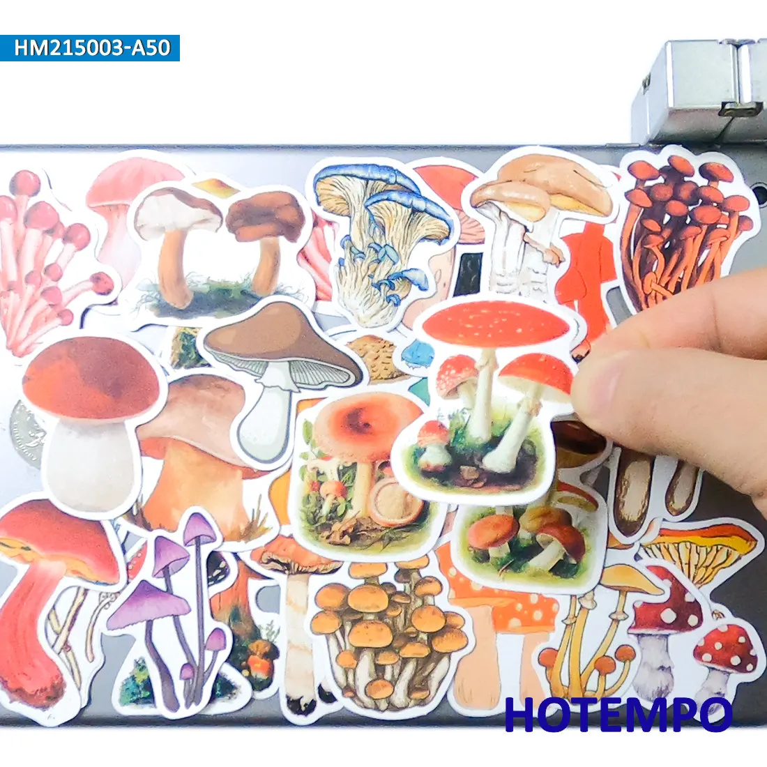 20/30/50Pieces, Mushroom Stickers, Cute Fungi, Agaric Pattern, Retro Art Graffiti, for DIY Creative Decoration, Sticker Toys