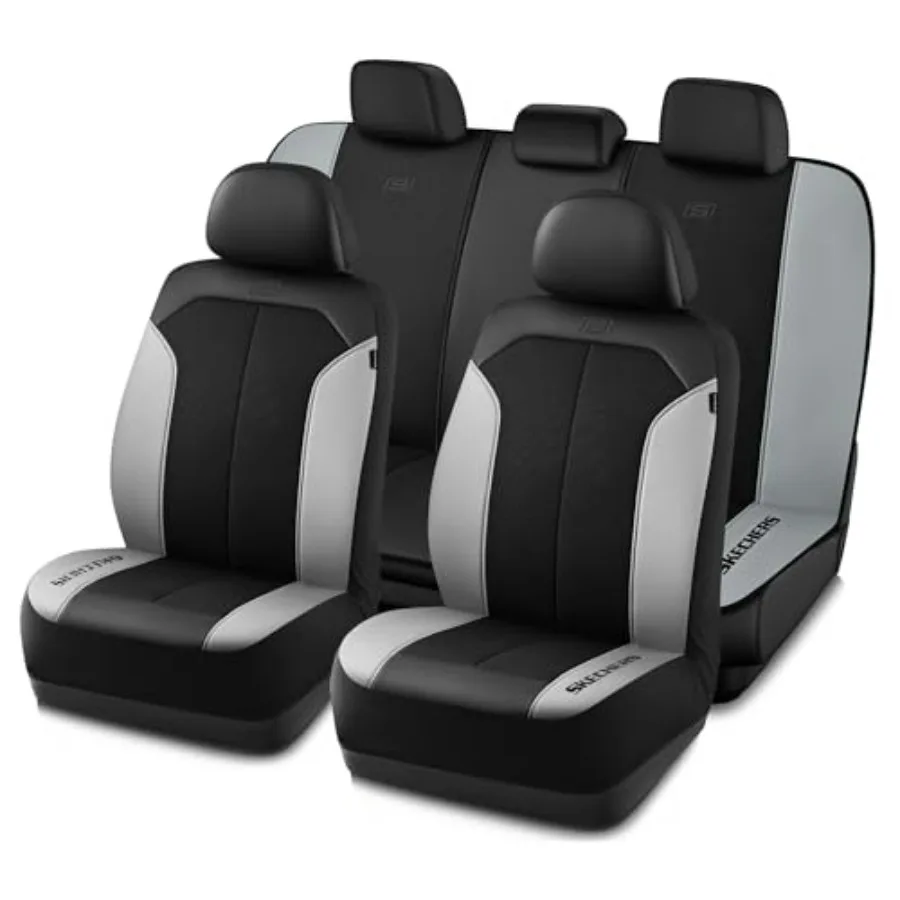 

Car Seat Covers GOGA Mat Ox Cloth Waterproof Universal Fit Full Sets Gray for Most Cars SUVs Trucks