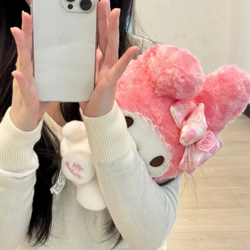 Sanrio Rose Strik Melody Hellokitty Romantische en mooie cartoon schattige poppen knuffels voor Valentijnsdag en nieuwjaarscadeaus