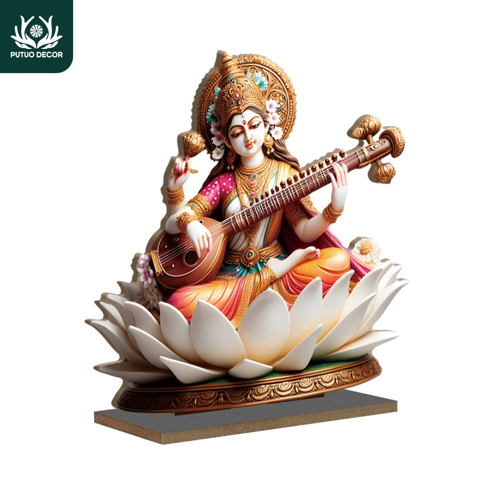 

Putuo Decor Hindu God Element Wooden Sign Table Decor, Decoration for Home Cafe Shop Fireplace Office Studio, Gift，Hindu Deities