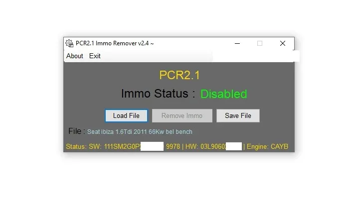 PCR2.1 이모 리무버 소프트웨어 PCR 2.1 무제한 버전 IMMO OFF SIMOS 수정 VAG ECU용 체크섬 수정 알고리즘 없음 소프트웨어