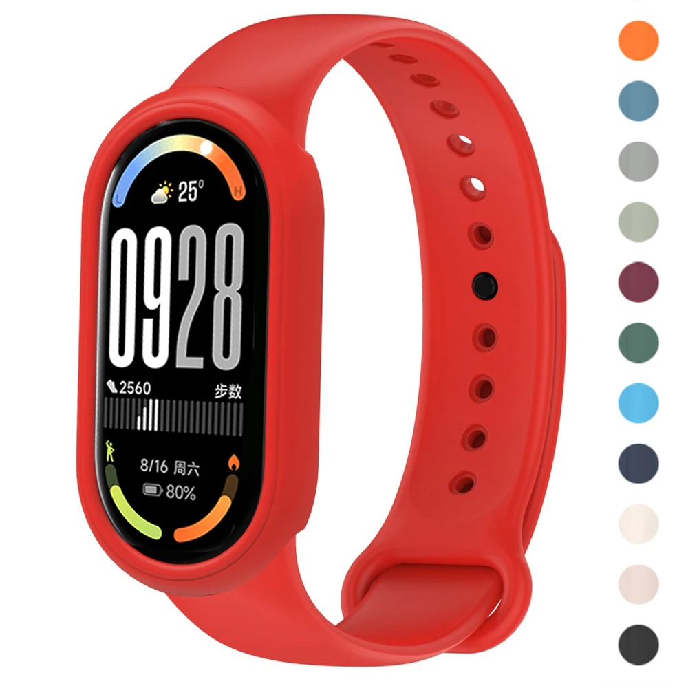 Silikon Fall + Band Für Xiaomi Band 10 9 8 Strap Abdeckung Correa Ersatz Zubehör Für Mi Band 8 9 10 armband Sport Armband