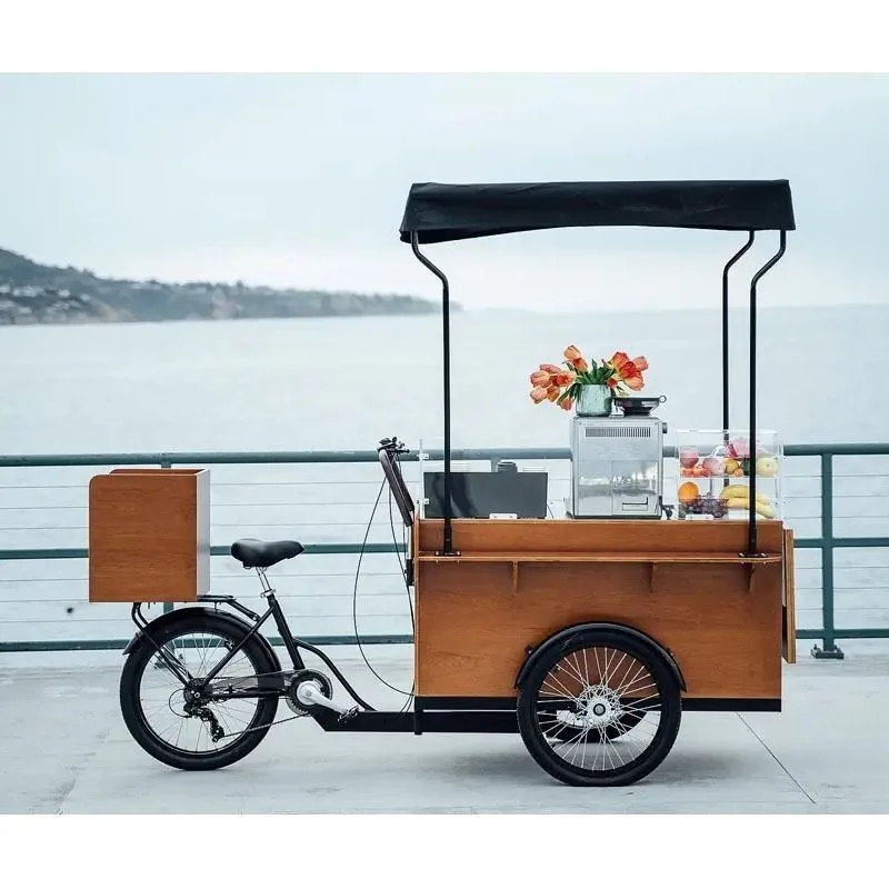 

Modern Designed Outdoor Breakfast Stall Steel Night Market Snack Dining Car Stall Cart for Hotels