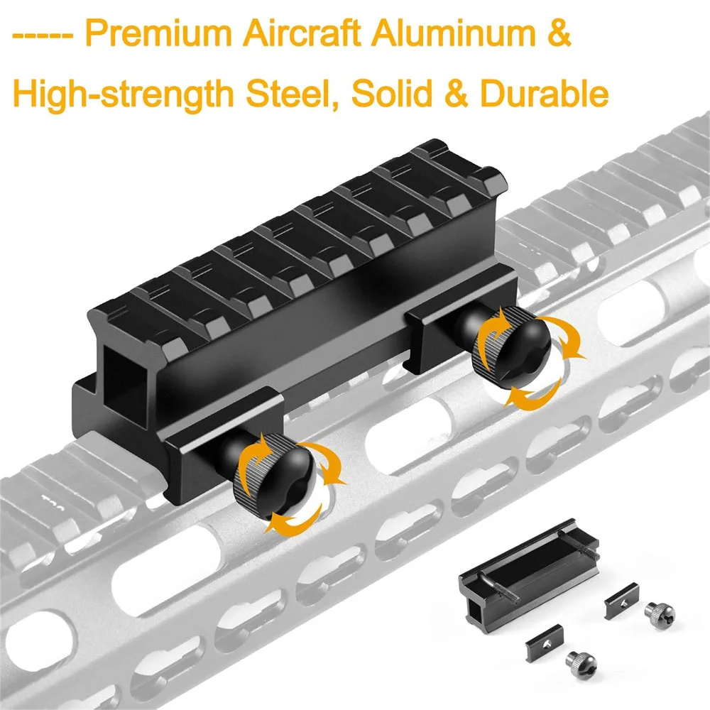 Soporte elevador Picatinny multi-ranura para miras ópticas tácticas - imagen 4