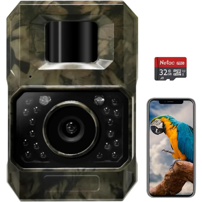 

MAXDONE Trail Camera Bluetooth Game Camera, 2000mAh Built-in Battery Rechargeable Power Hunting Cameras with Night Vision