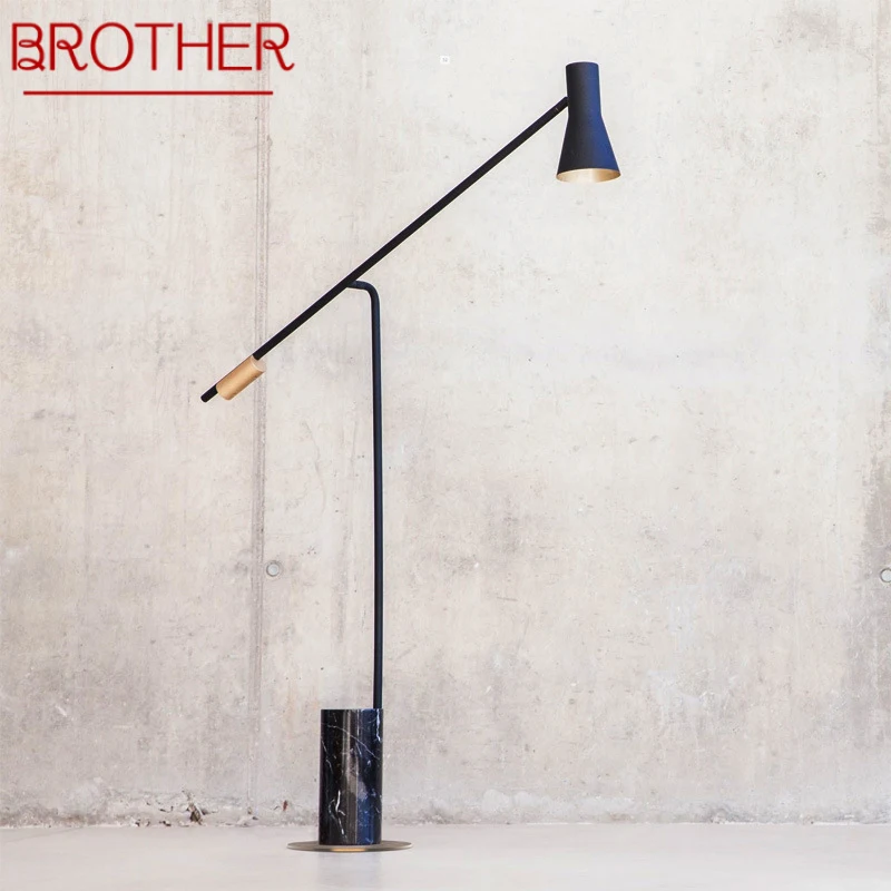 

BROTHER Nordic Modern Floor Lamp Fashionable Simple Family Iiving Room Bedroom Creativity LED Decorative Standing Light