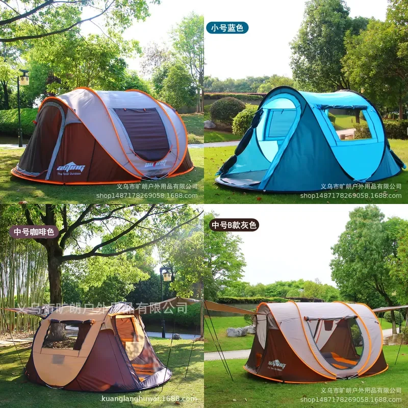For Automatic Pop Up Tent Outdoor Indoor Multi Person Camping Windproof Rainproof Sun Protection Family Shelter Easy Setup