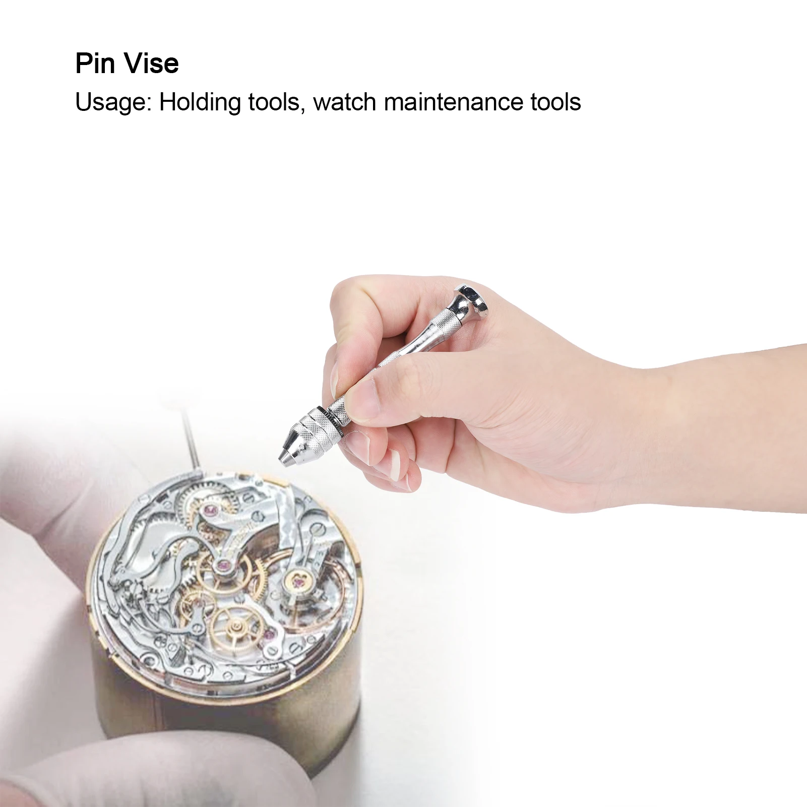 6978 Pin Vise Hand Drill Watch Repairing Processing Tool Accessory for Watchmakers