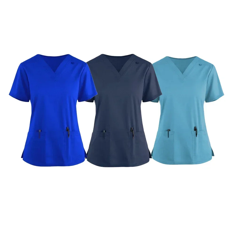 Ziekenhuis Overall Scrub Tops Vrouwen Tandarts Werkuniform Verpleegster Scrub Uniformes Ziekenhuis Werkkleding Schoonheidssalon Apotheek Kleding