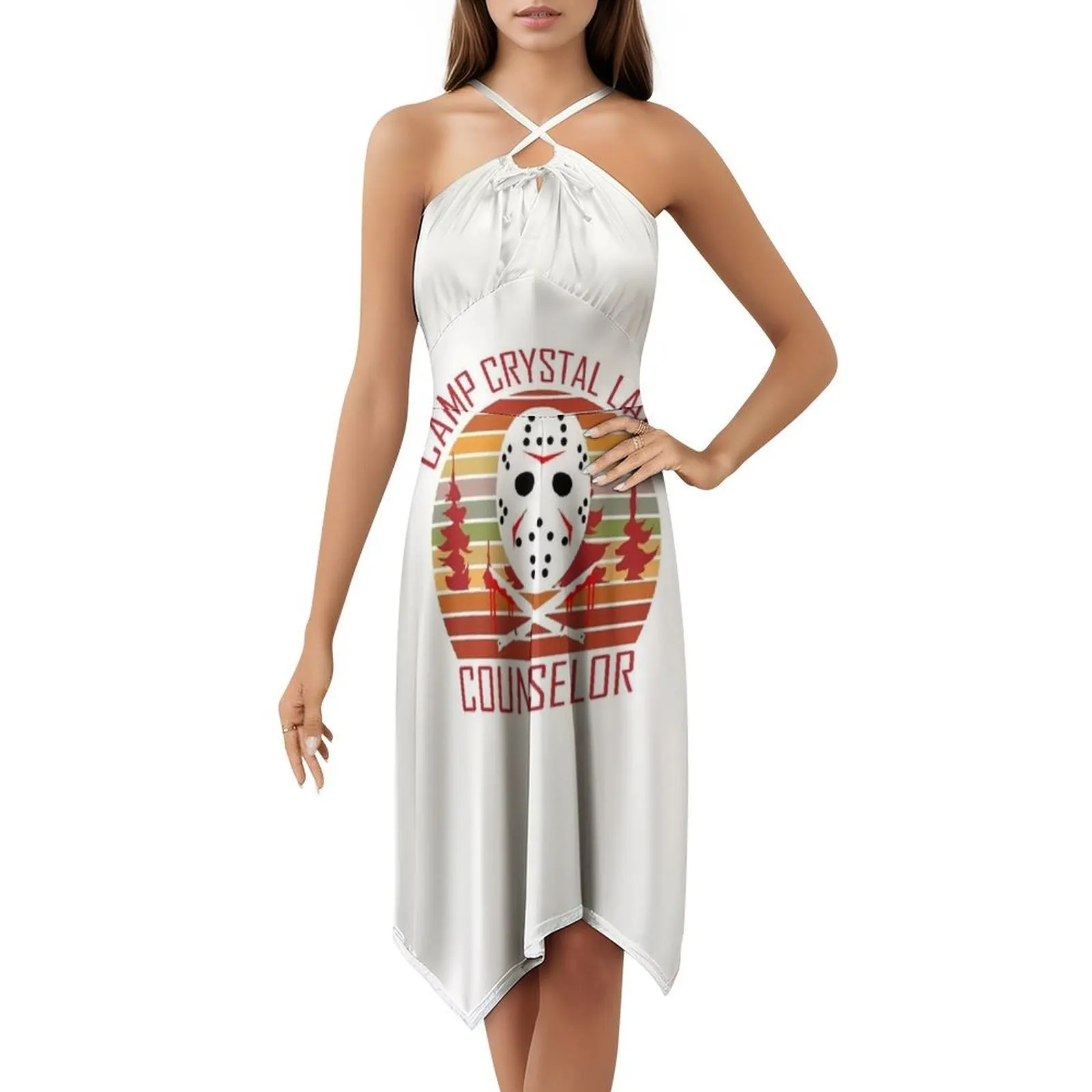 النساء الرجال مخيم كريستال بحيرة مستشار ريترو خمر فستان عطلة مثير للنساء الشاطئ حفلة عيد ميلاد فستان قصير النساء الرجال #5