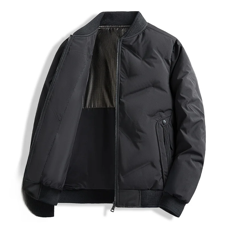 

aphene Baseball Collar down Jaet Men's Autumn Winter New Sle Casual Trousers Men's Busin Casual down Jaet