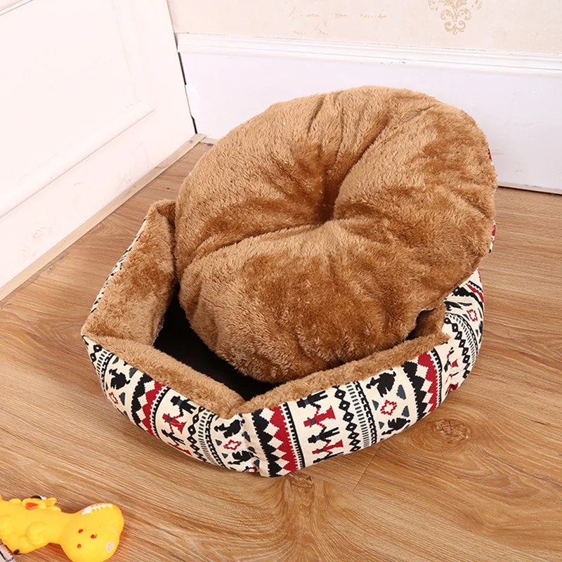 Cat Nesting Basket House Cats Dog Bed Super Soft Washable Pet Mat Sleeping Bag Lounger for Small/Medium Dog Cama Perro